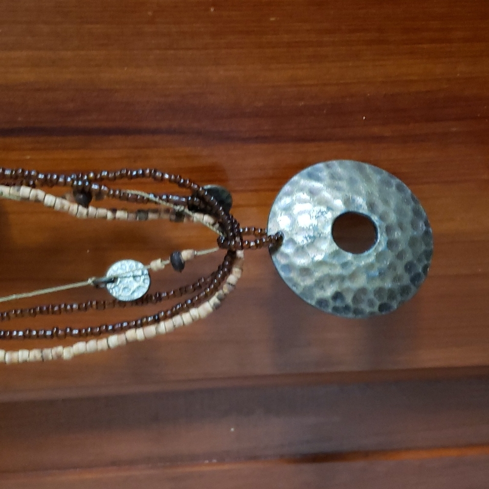 Accessory Crossings Beaded Necklace & Earrings Set